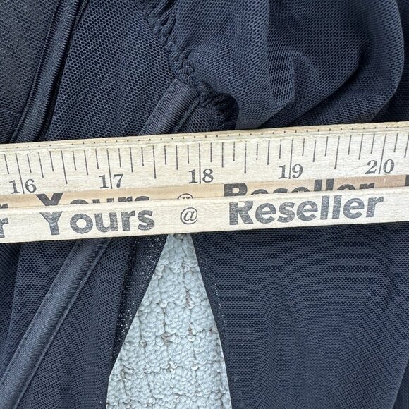 Shades Of Blonde Corset Top Womens Size 2X Black Long Sleeve Mesh Underwire - Picture 4 of 10